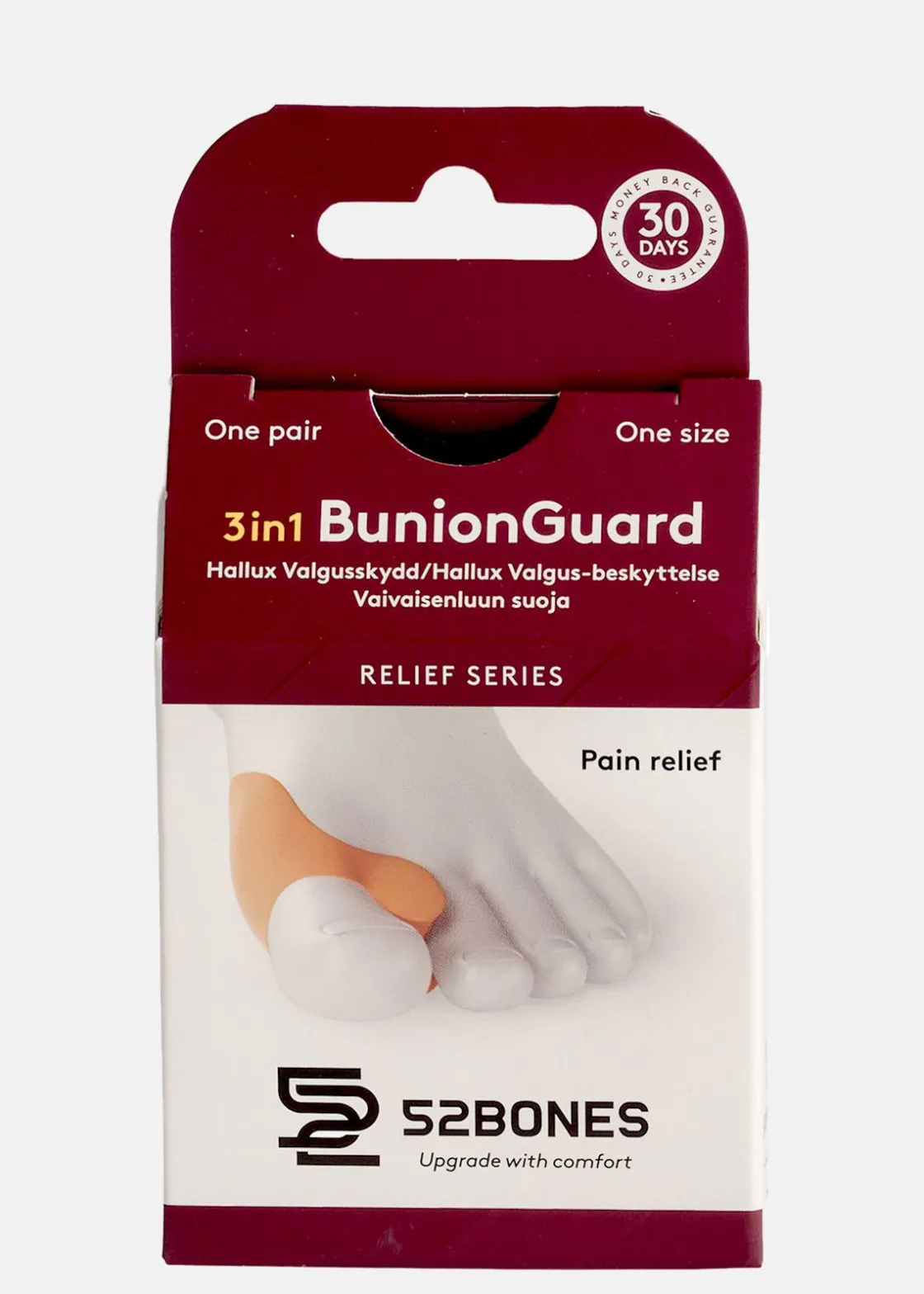 Clearance 52 Bones 3 in 1 Bunion Guard Orange