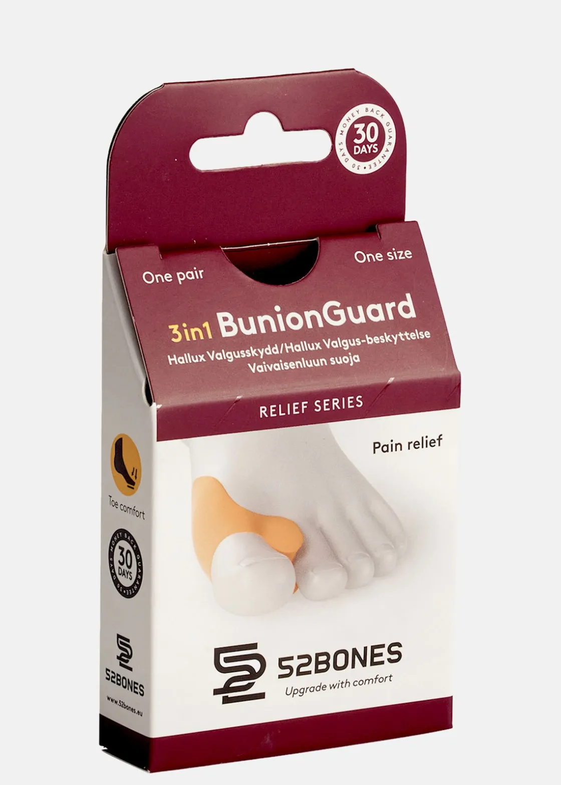 Clearance 52 Bones 3 in 1 Bunion Guard Orange
