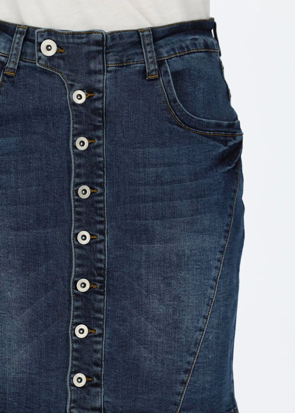 New Seaside Acapulco Beach Skirt Denim Blue