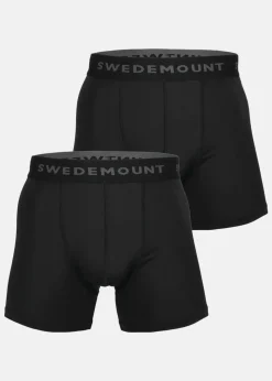 Hot Swedemount Active Boxer Shorts 2-Pack Black/Black