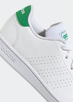 Discount Adidas ADVANTAGE K FTWWHT/GREEN/CBLACK