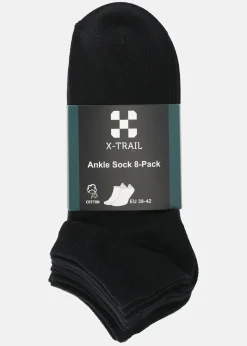 X-trail Ankle Sock 8-Pack Black