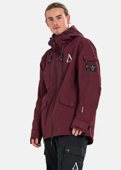 Hot Slade Aspen Shell Jacket Burgundy