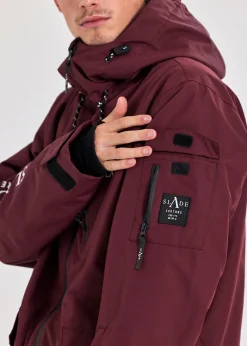 Hot Slade Aspen Shell Jacket Burgundy