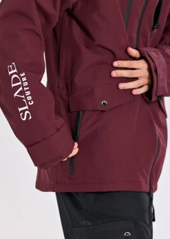Hot Slade Aspen Shell Jacket Burgundy