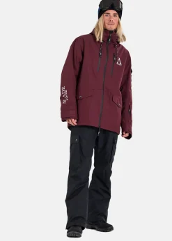 Hot Slade Aspen Shell Jacket Burgundy