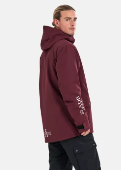 Hot Slade Aspen Shell Jacket Burgundy