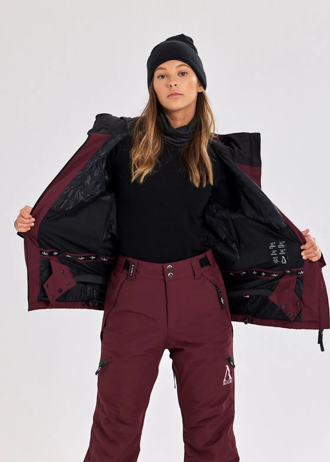 Sale Slade Aspen Shell Jacket W Burgundy
