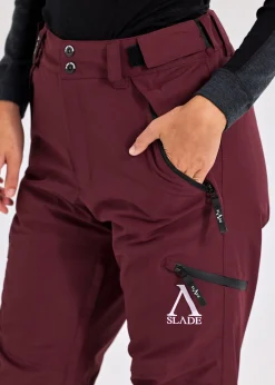 Hot Slade Aspen Shell Pants W Burgundy