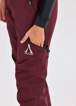 Hot Slade Aspen Shell Pants W Burgundy