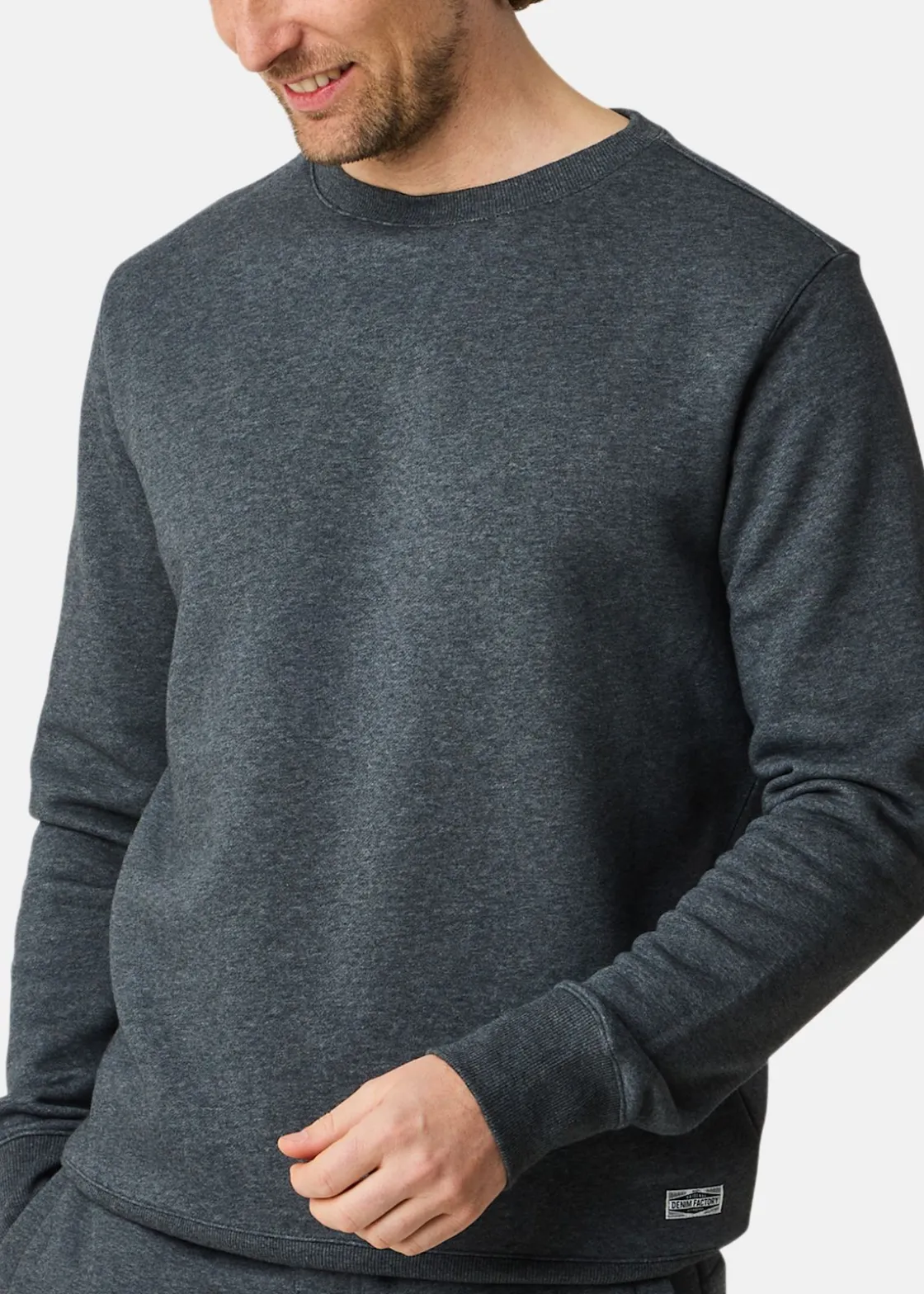 Best Denim Factory Atlanta Crew Neck Dk. Grey Melange