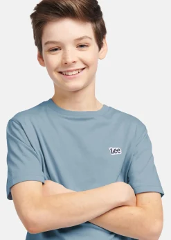 New Lee Kids BADGE T-SHIRT Faded Denim