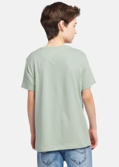 Outlet Lee Kids BADGE T-SHIRT Slit Green