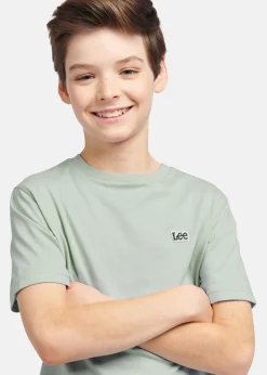 Outlet Lee Kids BADGE T-SHIRT Slit Green