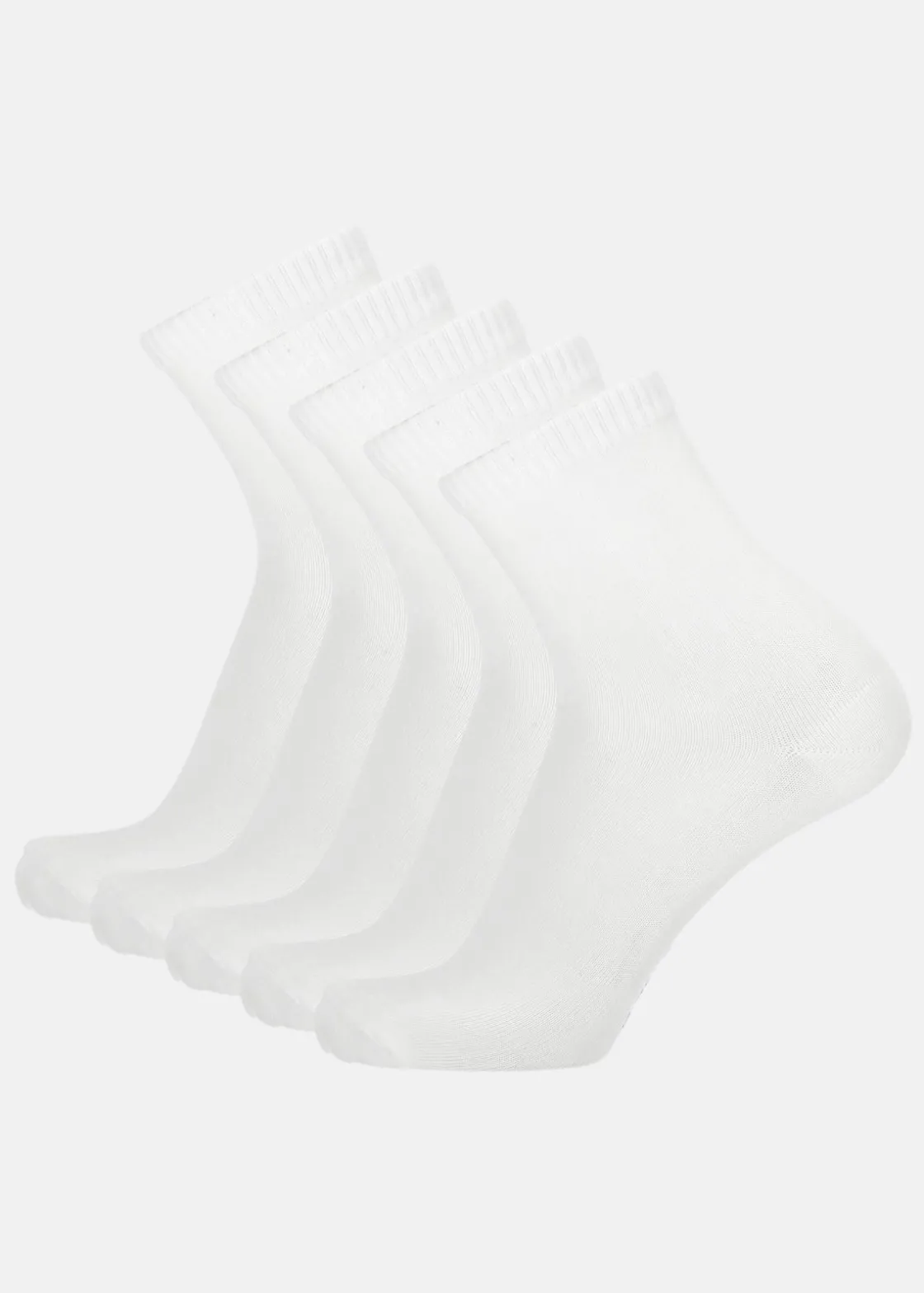 Clearance X-trail Bamboo Sport Sock 5-Pack White