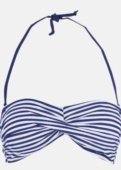 Best Seaside Bandeau Top Navy stripe