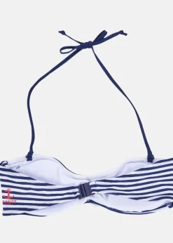 Best Seaside Bandeau Top Navy stripe