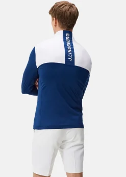 New J.lindeberg Banks Mid Layer Estate Blue