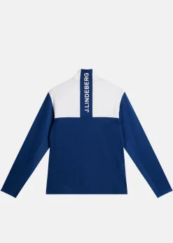 New J.lindeberg Banks Mid Layer Estate Blue