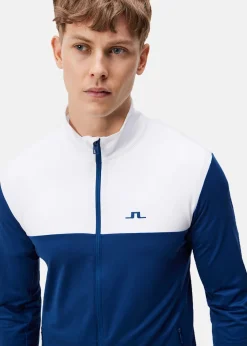 New J.lindeberg Banks Mid Layer Estate Blue