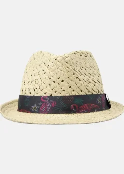 Sale Blount & Pool Beach Hat Lt Beige/Turquoise Flamingo