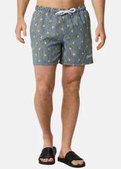 Blount & Pool Beachshorts Navy Stripe Duck
