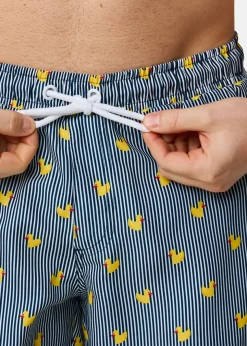 Blount & Pool Beachshorts Navy Stripe Duck