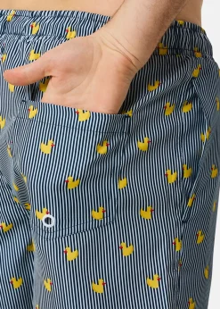 Blount & Pool Beachshorts Navy Stripe Duck