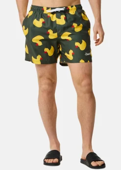 Outlet Blount & Pool Beachshorts Olive Yellow Duck