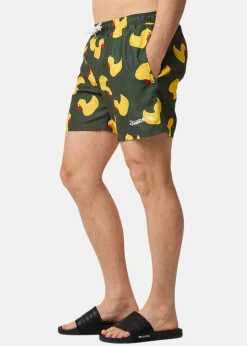 Outlet Blount & Pool Beachshorts Olive Yellow Duck