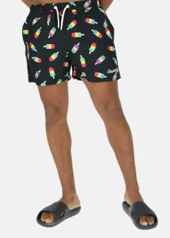 Hot Blount & Pool Beachshorts Black Ice Cream