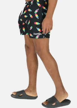 Hot Blount & Pool Beachshorts Black Ice Cream