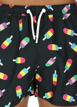 Hot Blount & Pool Beachshorts Black Ice Cream