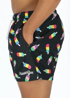 Hot Blount & Pool Beachshorts Black Ice Cream