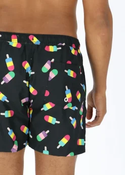 Hot Blount & Pool Beachshorts Black Ice Cream