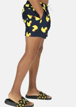 Discount Blount & Pool Beachshorts Navy Yellow Duck