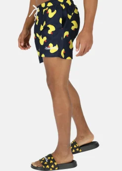 Discount Blount & Pool Beachshorts Navy Yellow Duck