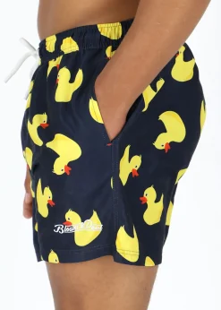 Discount Blount & Pool Beachshorts Navy Yellow Duck