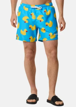New Blount & Pool Beachshorts Blue Yellow Duck