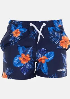 Outlet Blount & Pool Beachshorts JR Navy Orange Flower