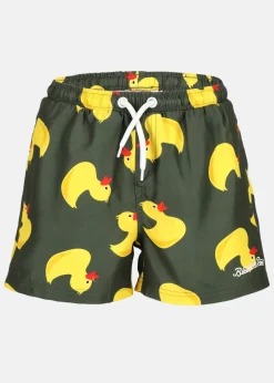 Best Blount & Pool Beachshorts JR Olive Yellow Duck