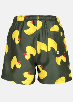 Best Blount & Pool Beachshorts JR Olive Yellow Duck