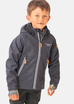 Outlet Swedemount Bergen Softshell Jacket JR Charcoal Melange