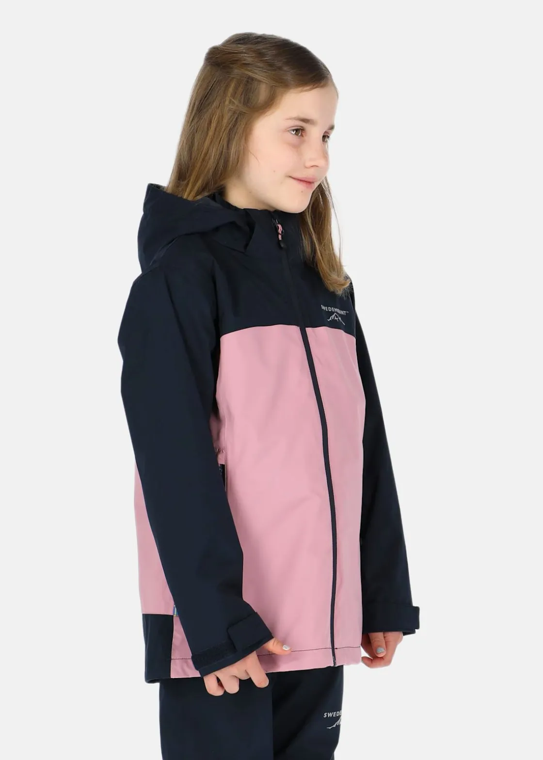 Sale Swedemount Bodö Rain Jacket JR Navy/Dusty Pink