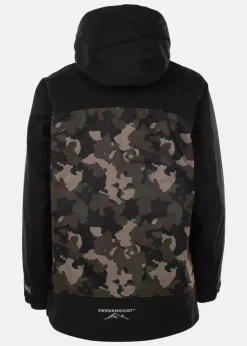 Clearance Swedemount Bodö Rain Jacket JR Black/Green Camouflage