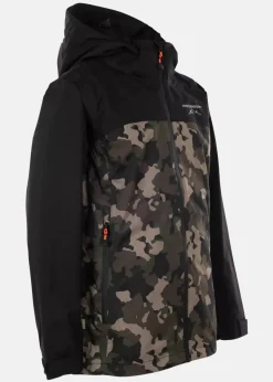 Clearance Swedemount Bodö Rain Jacket JR Black/Green Camouflage