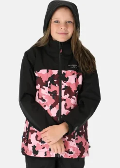 Outlet Swedemount Bodö Rain Jacket JR Black/Pink Camouflage