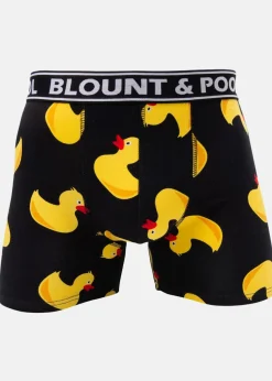 Blount & Pool Boxer Shorts Yellow Duck 2-pac Black/White