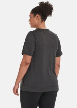 Outlet Q-collection Bree W Melange S/S Tee Black