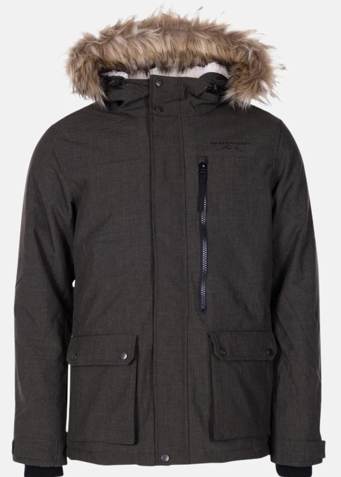 Clearance Swedemount Calgary Parka Olive Melange